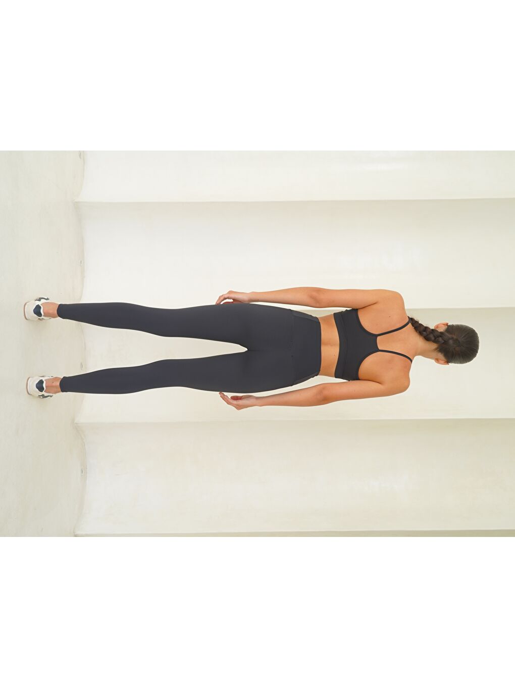 Fold Kaplı Spor Siyah Crop-2