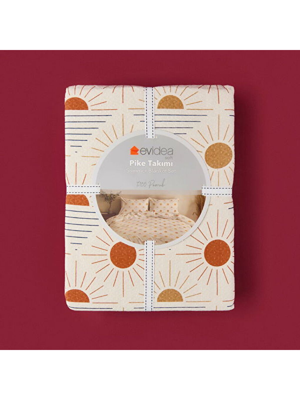 Soft Soleil Tek Kişilik Pike Takımı - Bej-1