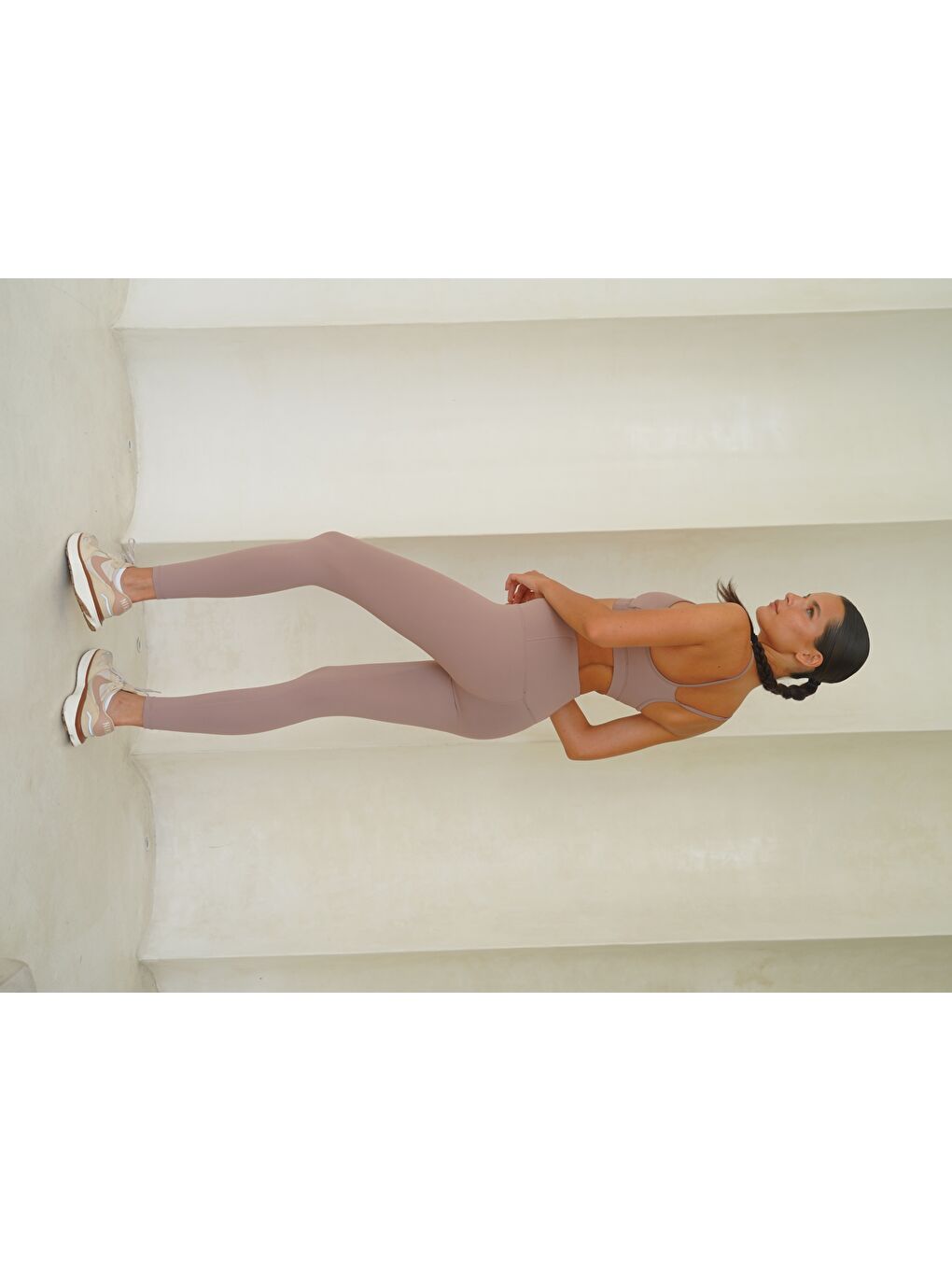 Pembe Fold Kaplı Spor Somon Crop-3