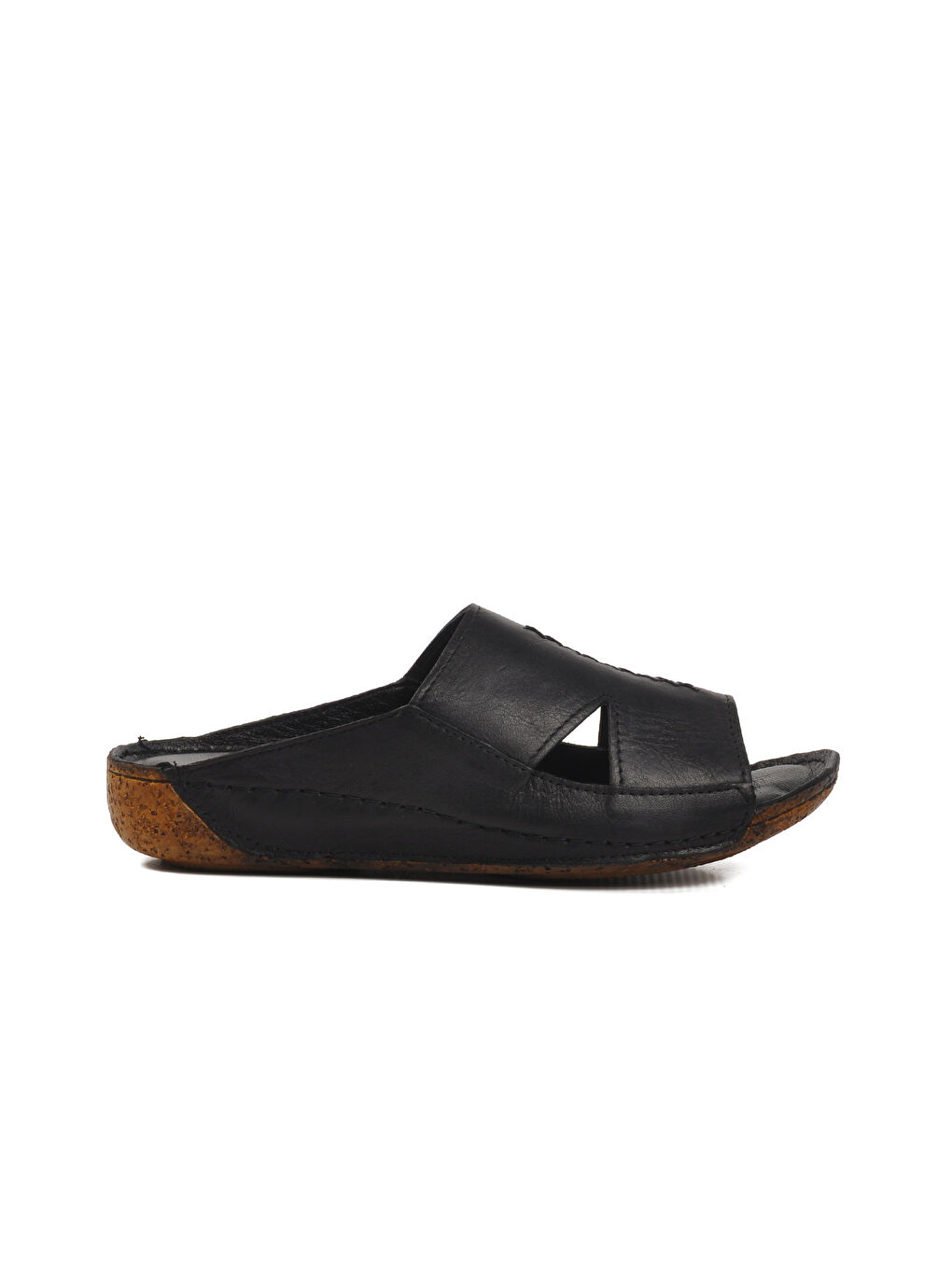 Siyah Hakiki Deri Kadın Terlik 012 Z