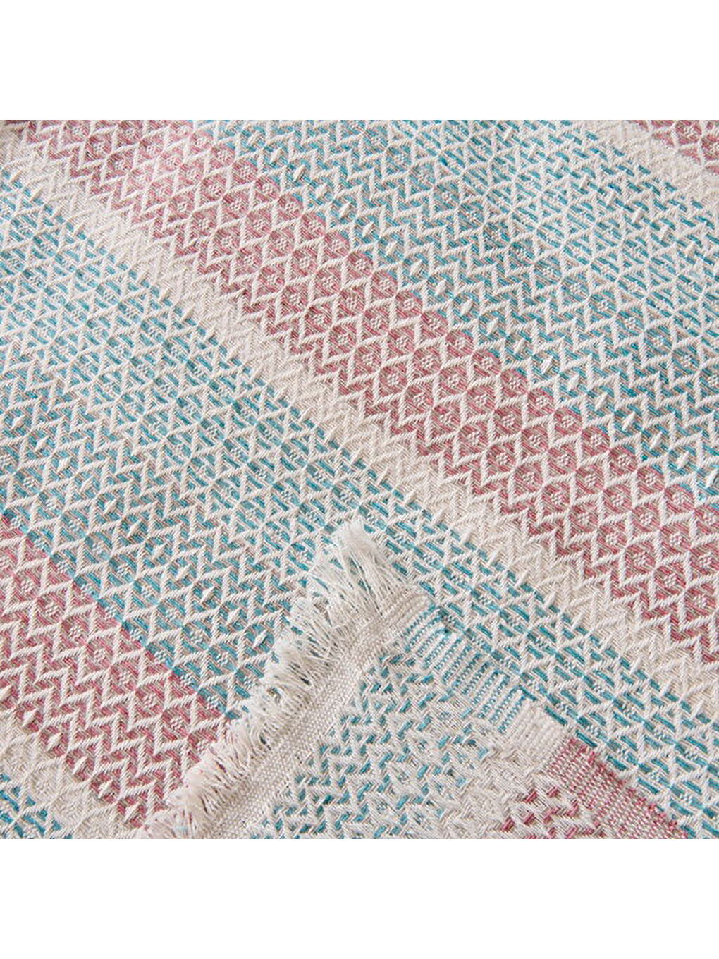 Soft Vita Tek Kişilik Pike - Ekru / Mavi - 160x230 cm-2