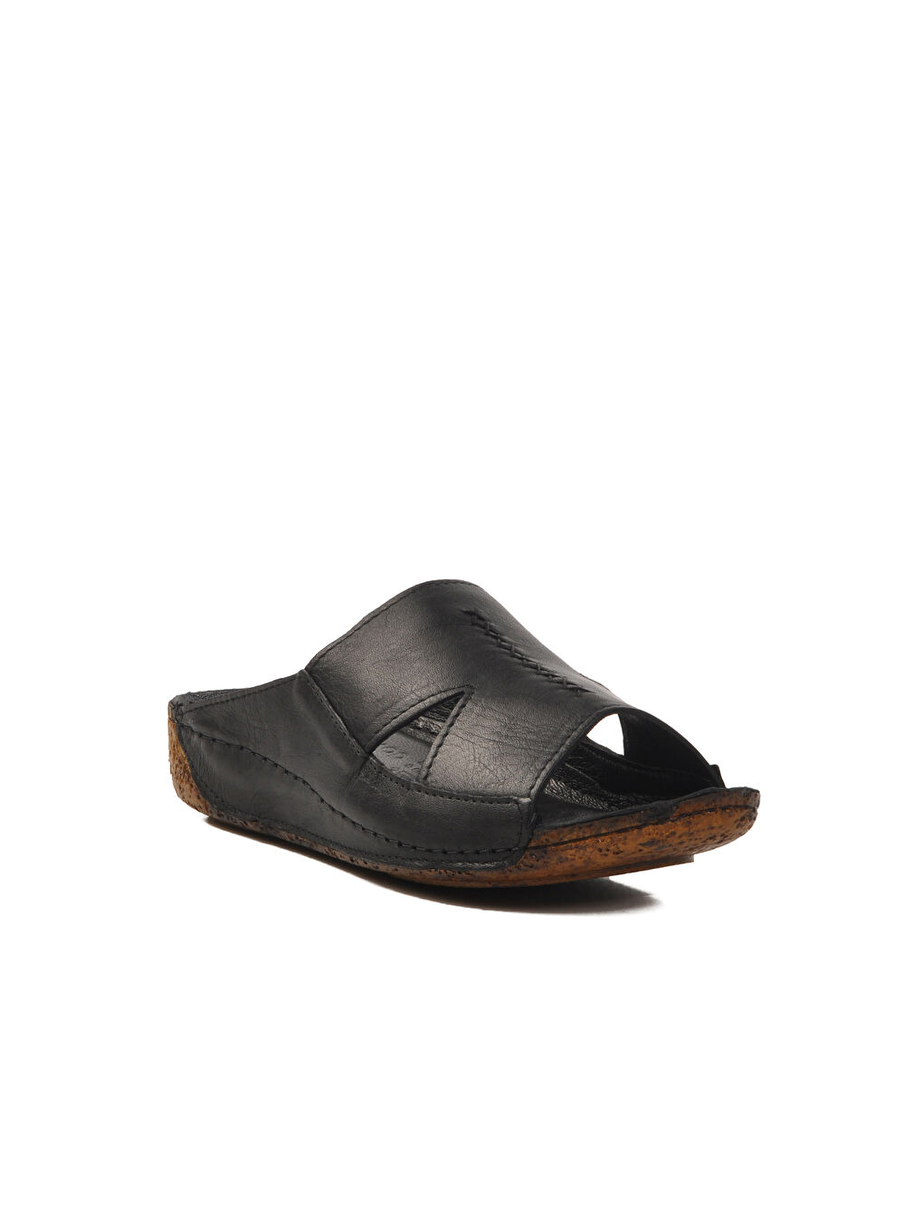 Siyah Hakiki Deri Kadın Terlik 012 Z-2