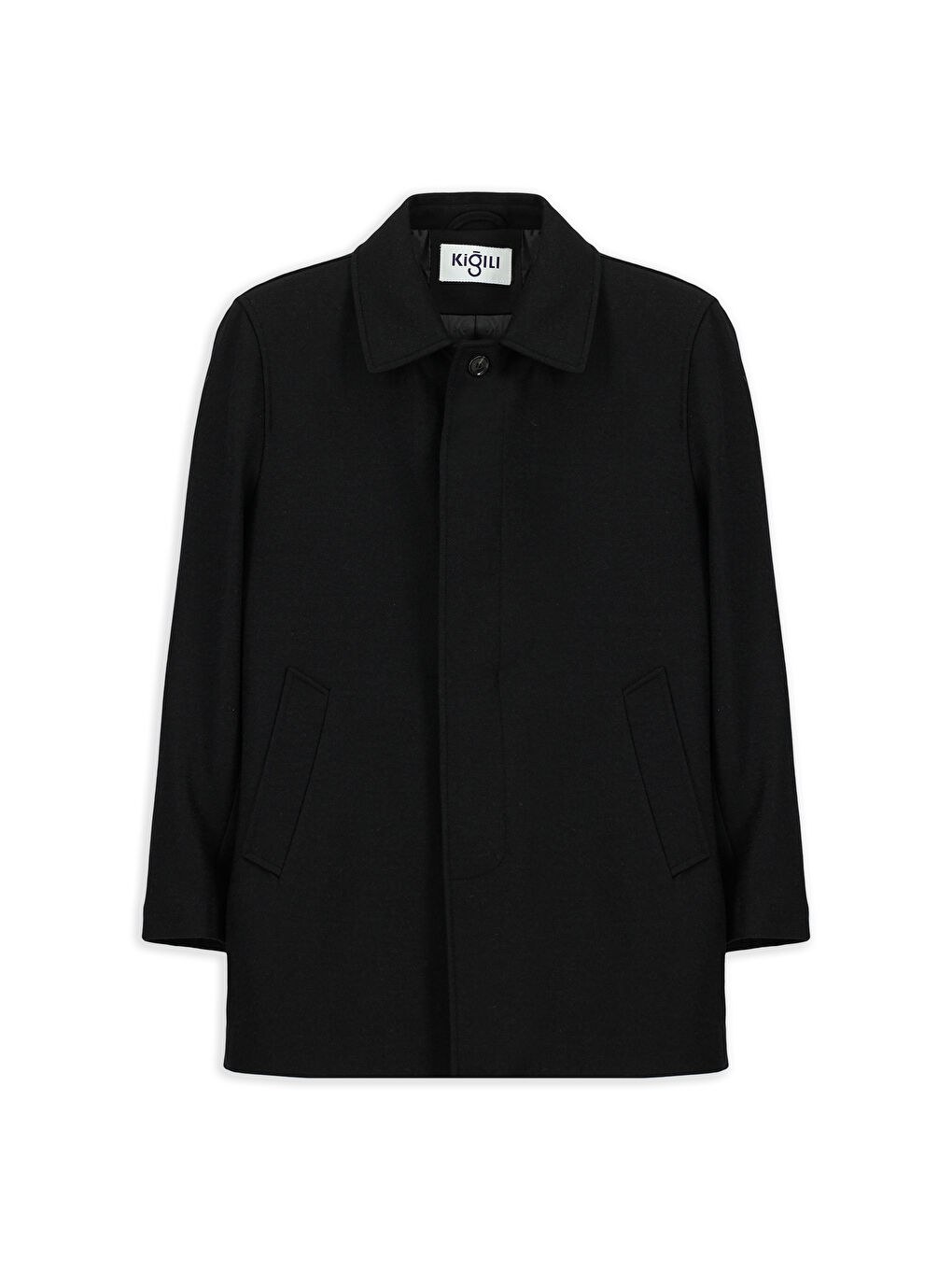 Siyah Yünlü Klasik Kaban-6