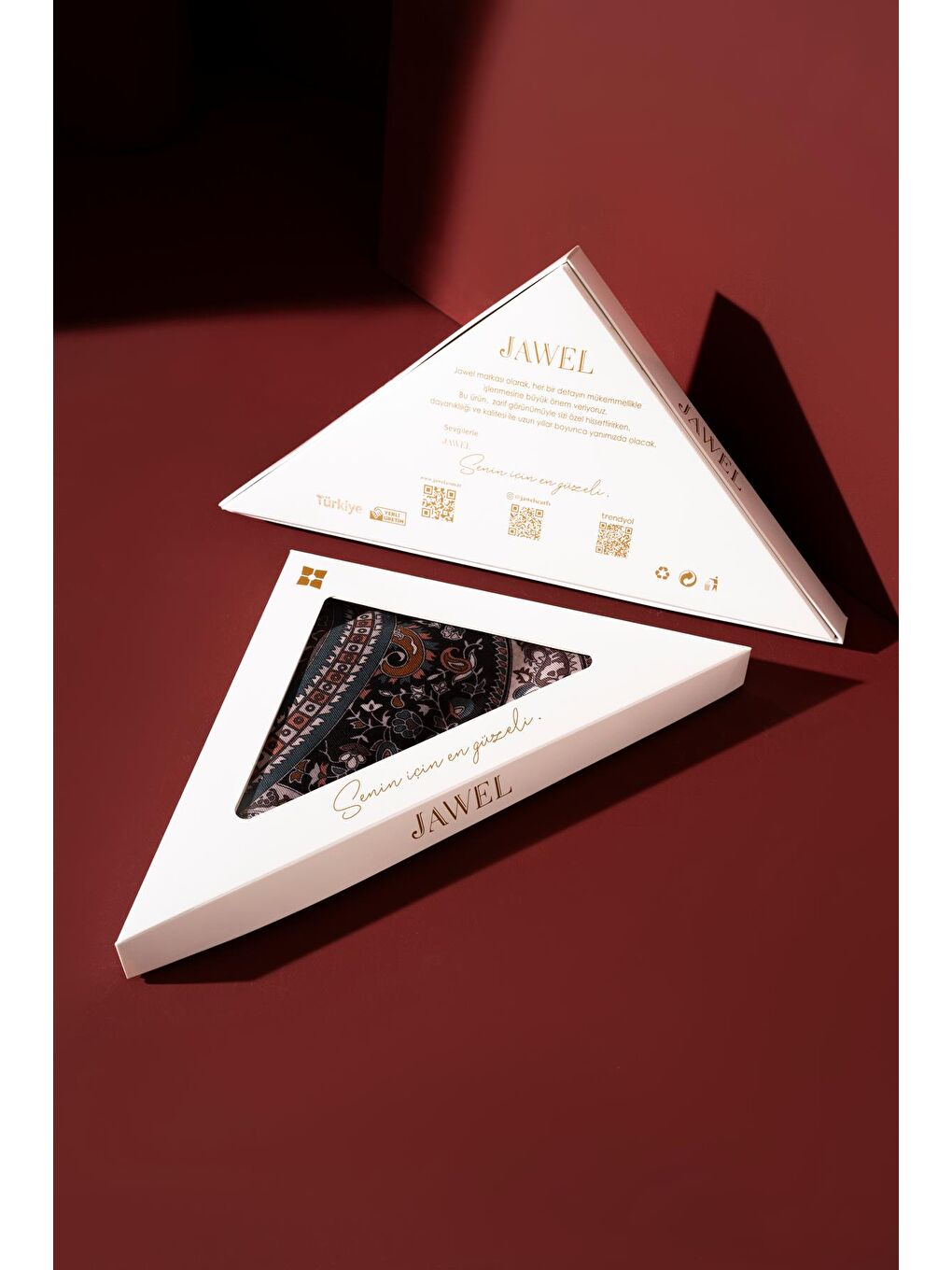 Petrol Kadın Etnik Desen Soft Şal Prusa 152.04.0003-1