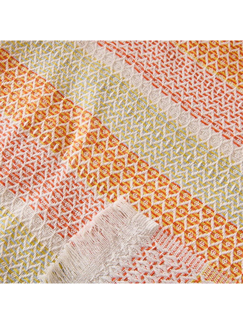 Lila Soft Vita Tek Kişilik Pike - Ekru / Turuncu - 160x230 cm-1