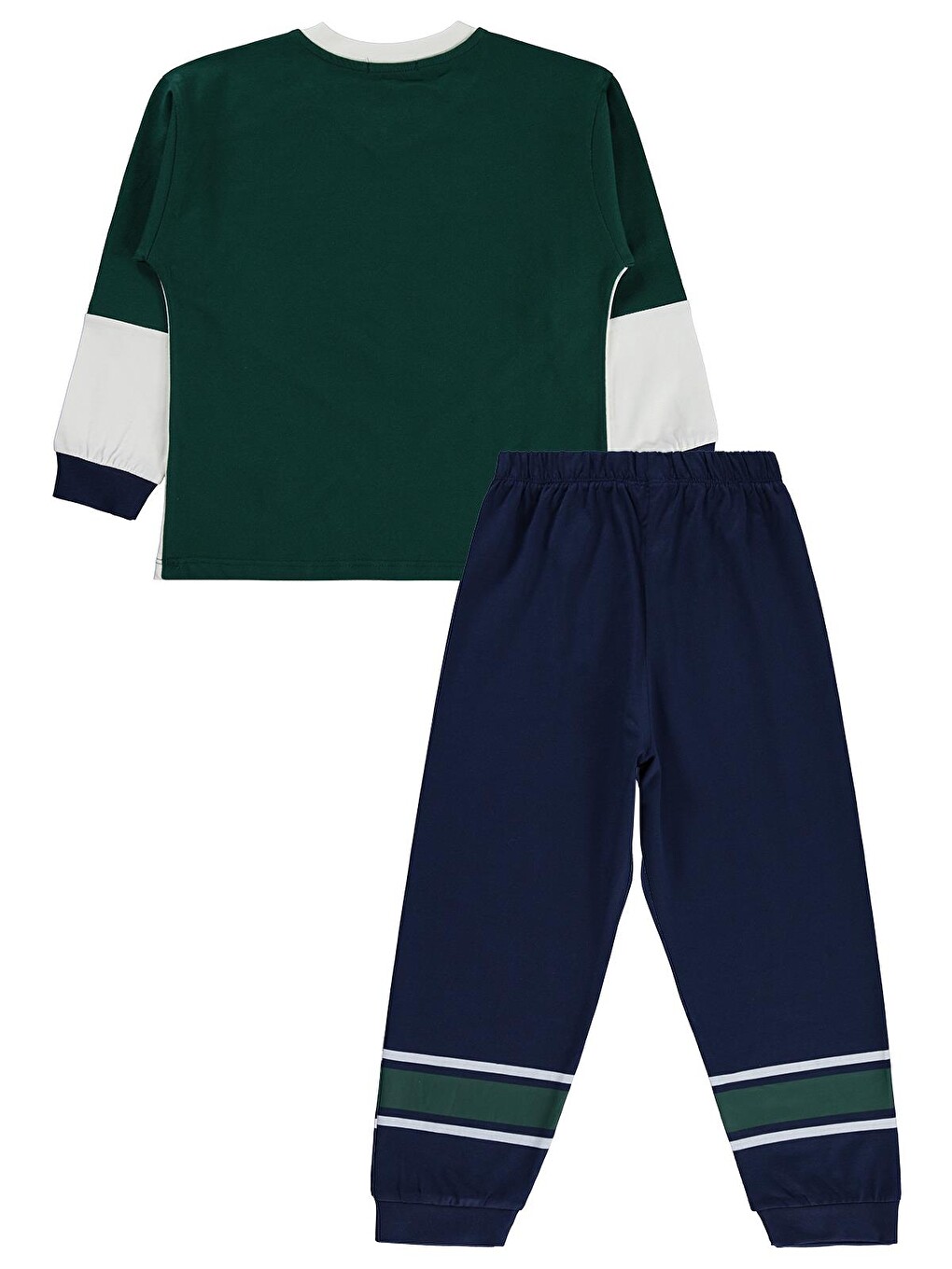 Boys Baseball Baskılı 6-9 Yaş Pijama Takımı - Yeşil-1