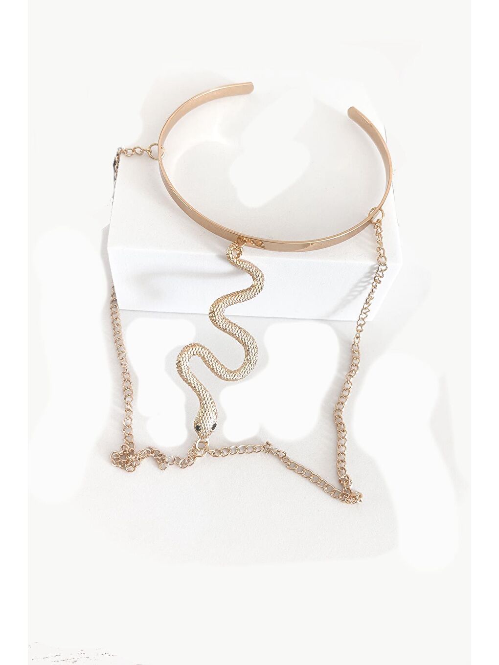 Sarı Yılan Tasarımlı Kol Aksesuarı Armband Pazu Bilekliği-1