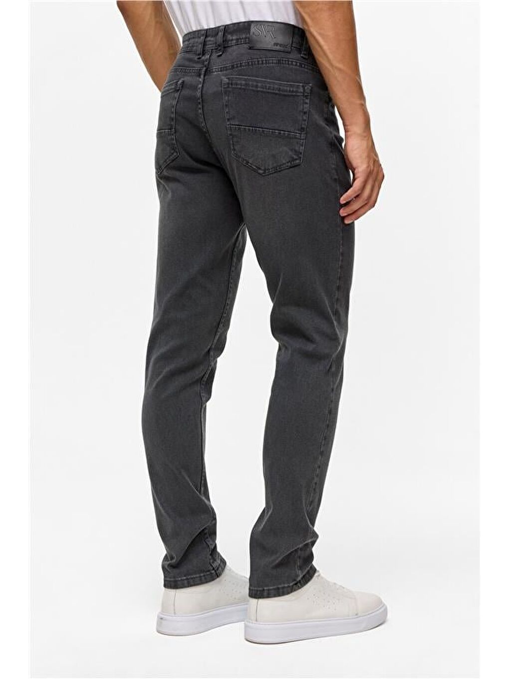 Gri Slim Denim Jean Pantolon-4