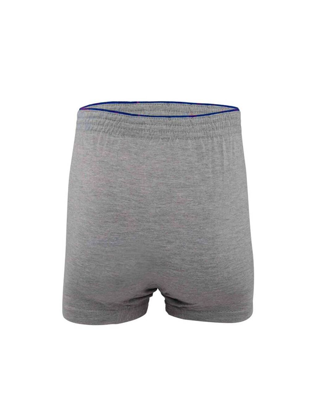 6'lı Erkek Gri Pamuklu Havlu Bel Penye Rahat Kesim Düğmeli Büyük Beden Boxer-1