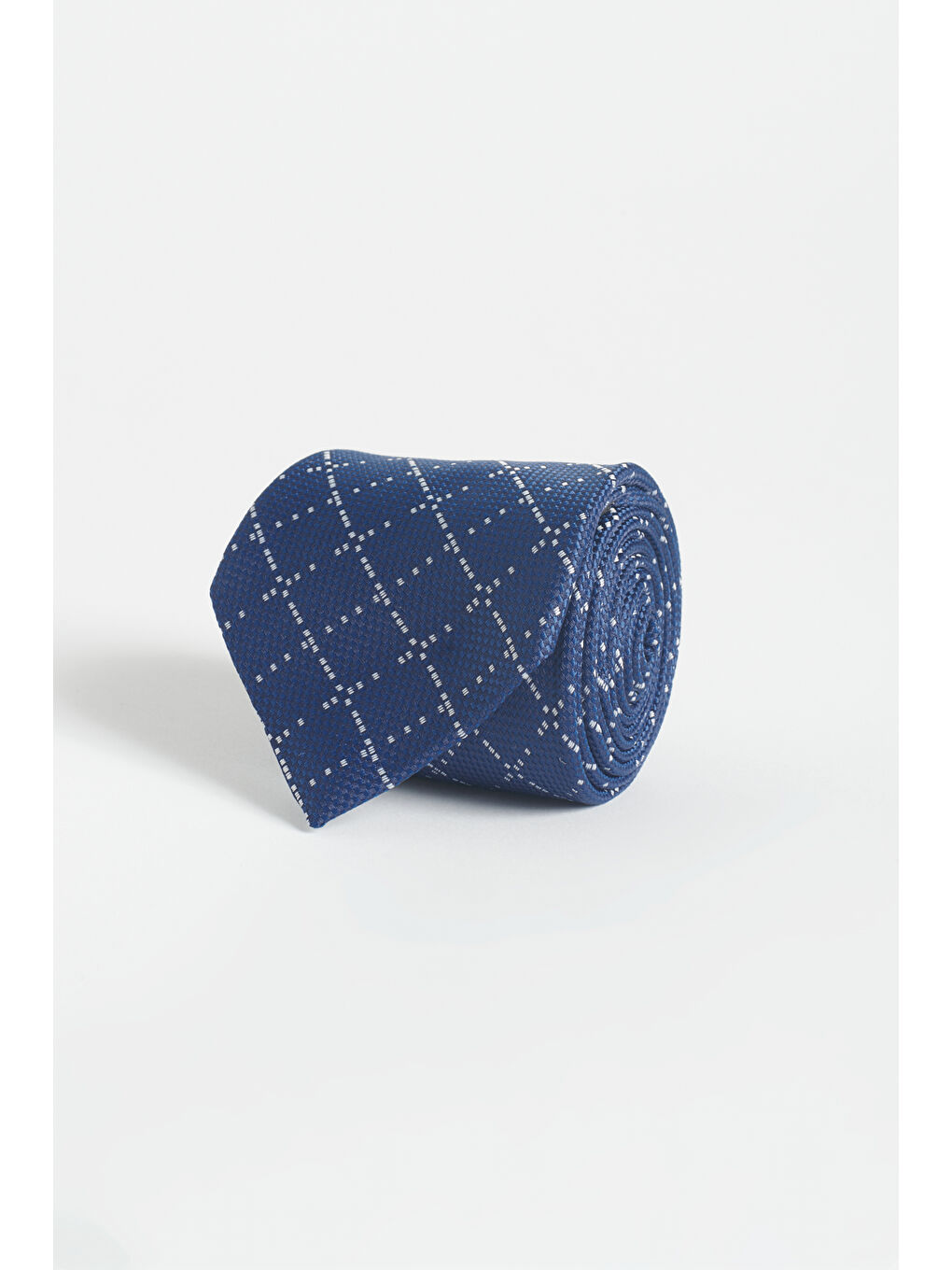 Erkek Lacivert-Gri Desenli Kravat