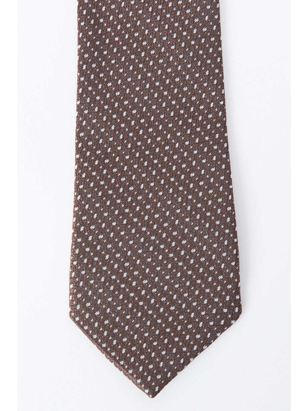 Kahverengi Erkek Kahve-Gri Desenli Kravat-1
