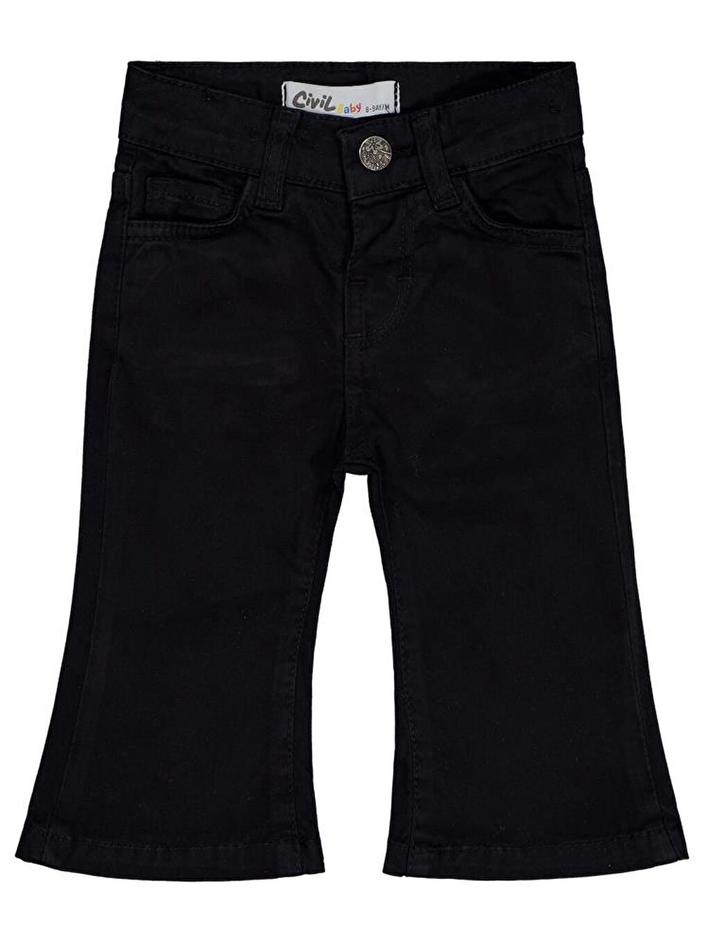 Baby Flara Fit 6-18 Ay Pantolon - Siyah 9-12 Ay-1