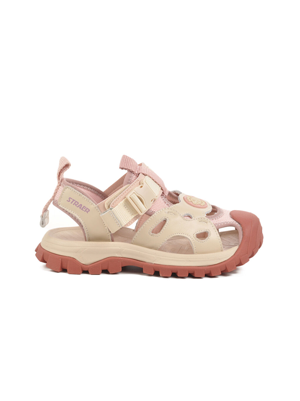 Pembe Cırtlı Hafif Unisex Çocuk Spor Sandalet 25Y614 F