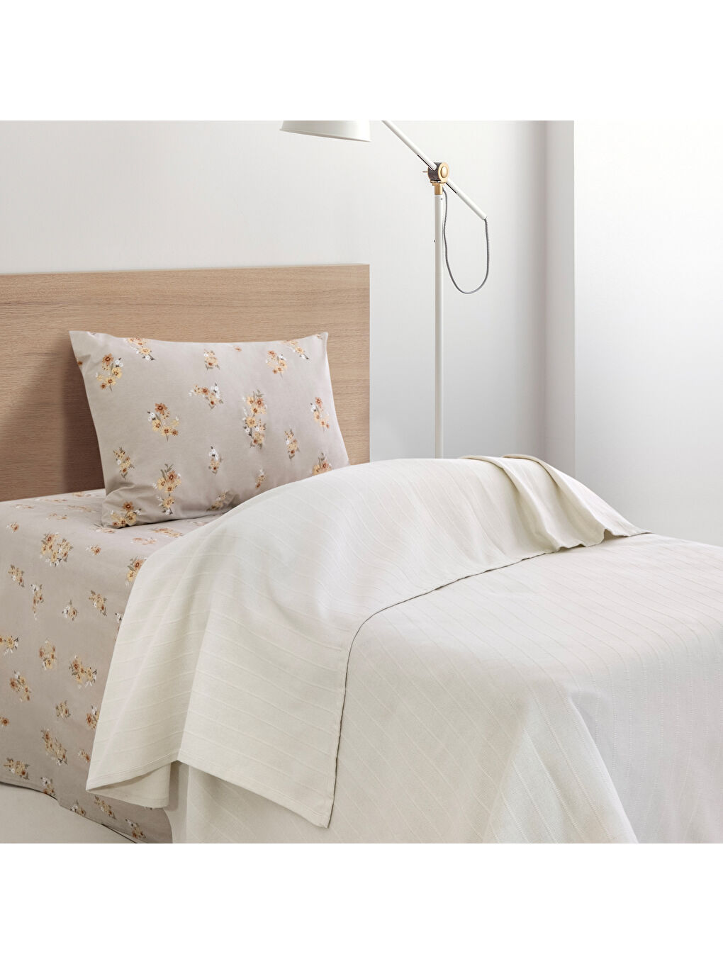 Home Hera Tek Kişilik Pike Takımı 3 Parça-Ekru-1