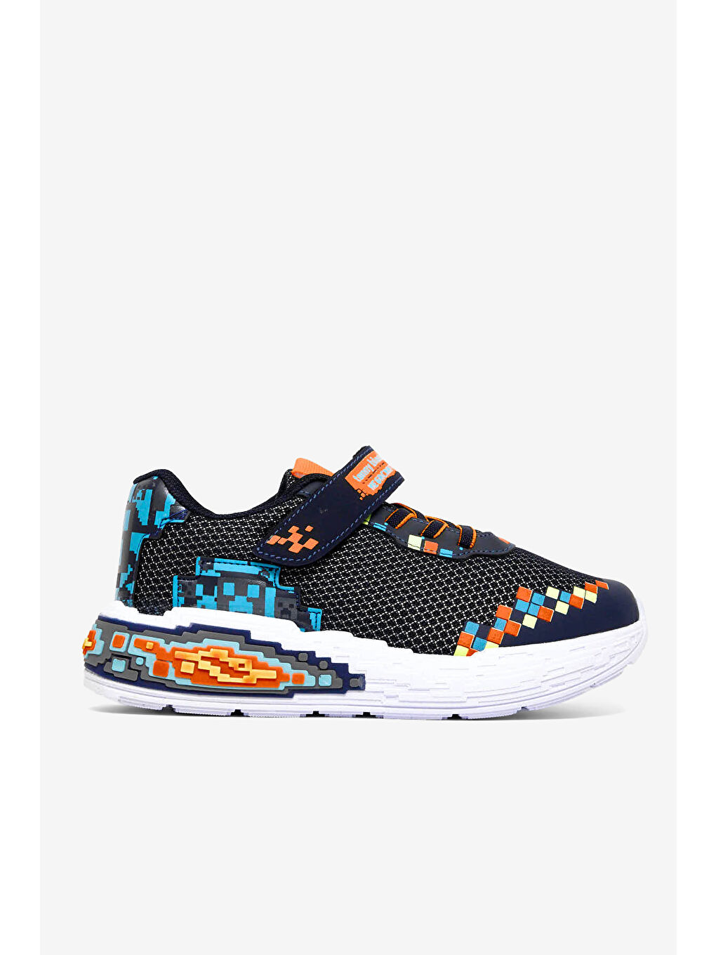 Çocuk Unisex Lacivert Rahat Kalıp Nefes Alabilen Cırtlı Işıklı Sneaker-3