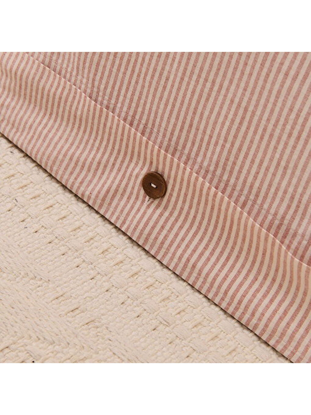 Kahverengi Soft Stripe Tek Kişilik Nevresim Takımı - Kiremit-4