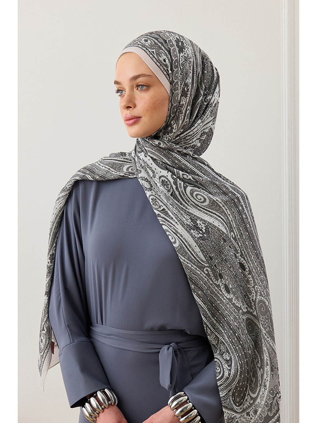 Deluxe Summer Şal Noa Gri-2