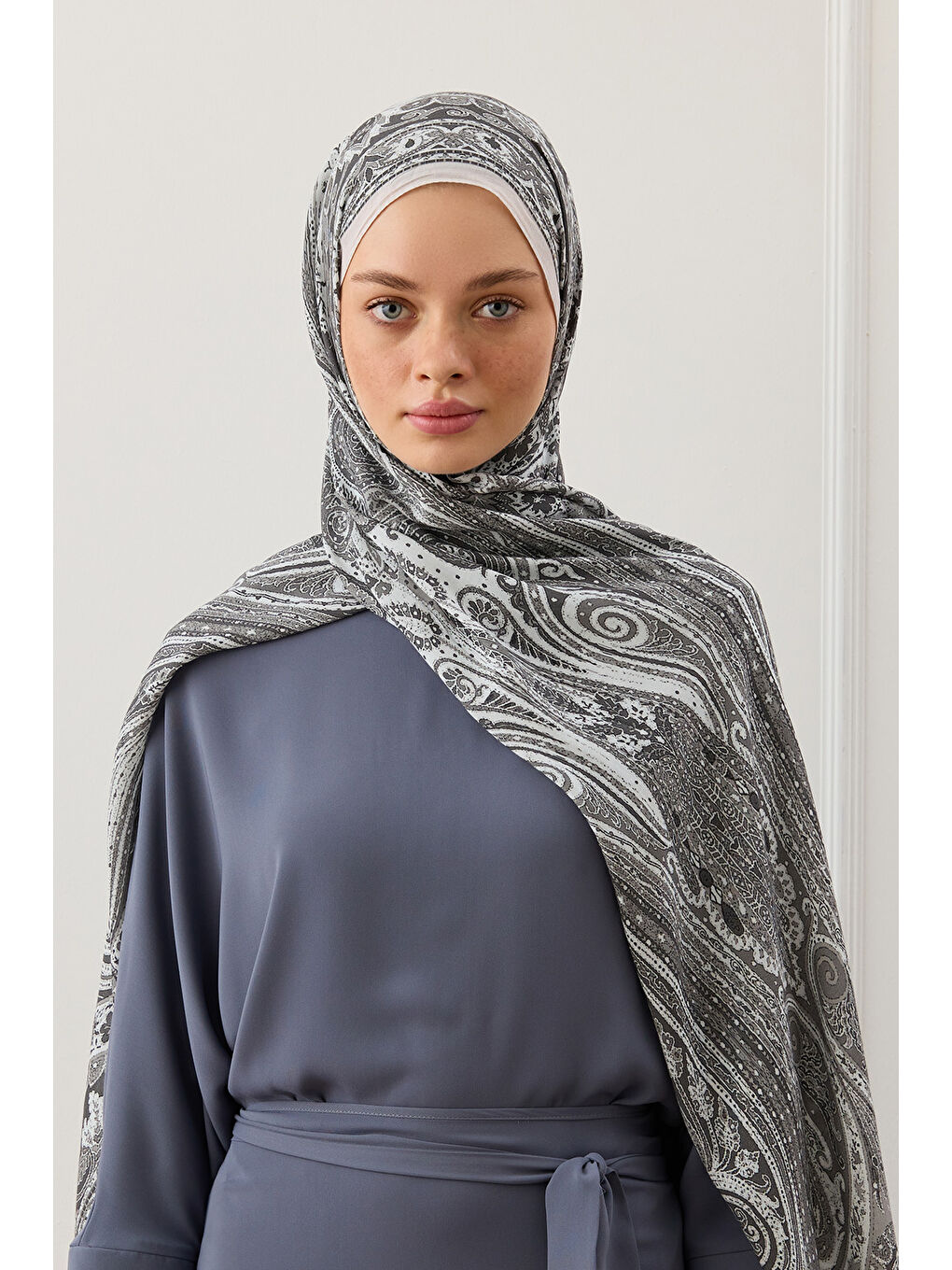 Deluxe Summer Şal Noa Gri-4