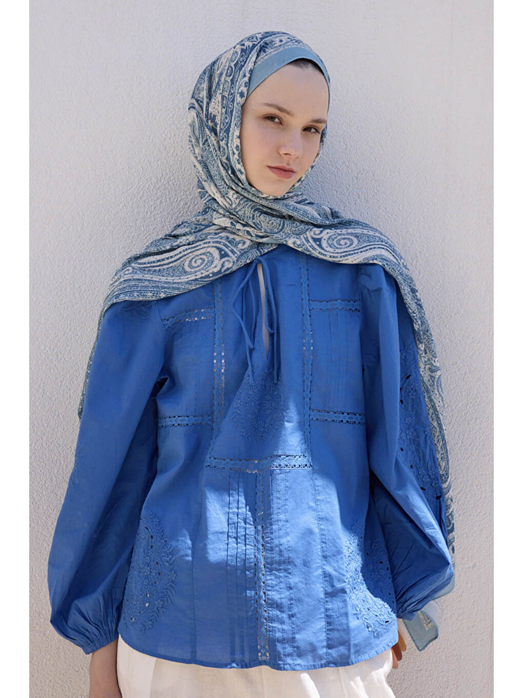 Deluxe Summer Şal Noa Soft Mavi