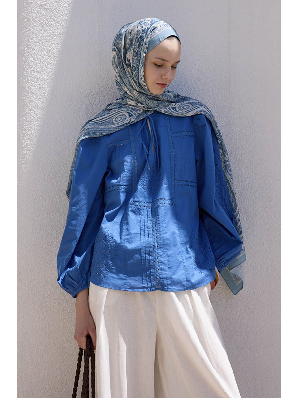 Deluxe Summer Şal Noa Soft Mavi-2