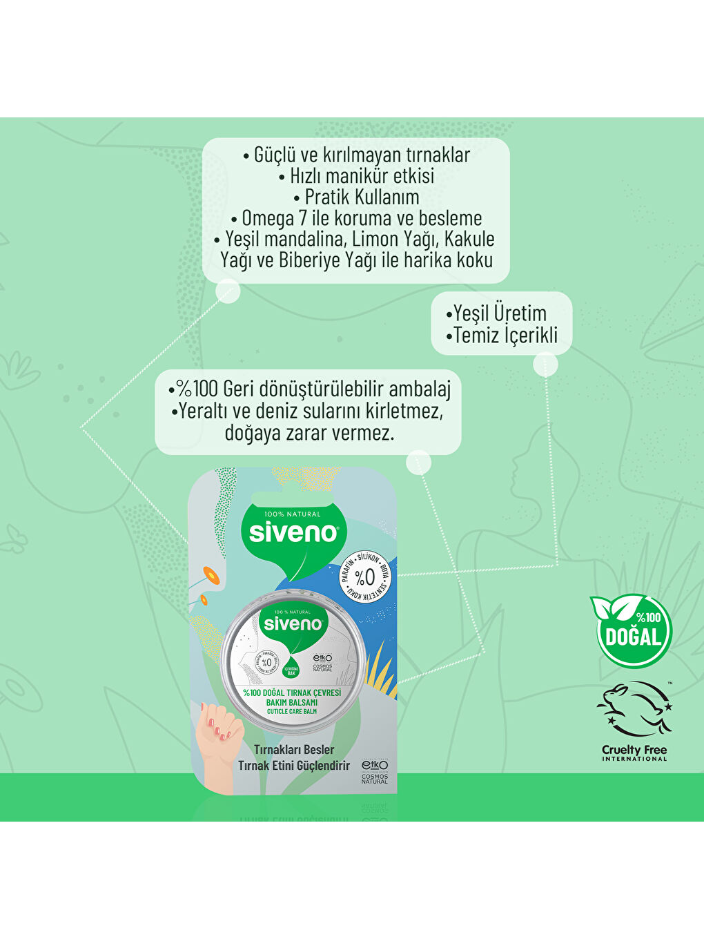 %100 Doğal Tırnak Çevresi Bakım Balsamı Organik Argan Yağlı Bitkisel Onarıcı Krem Vegan 15 ml-2