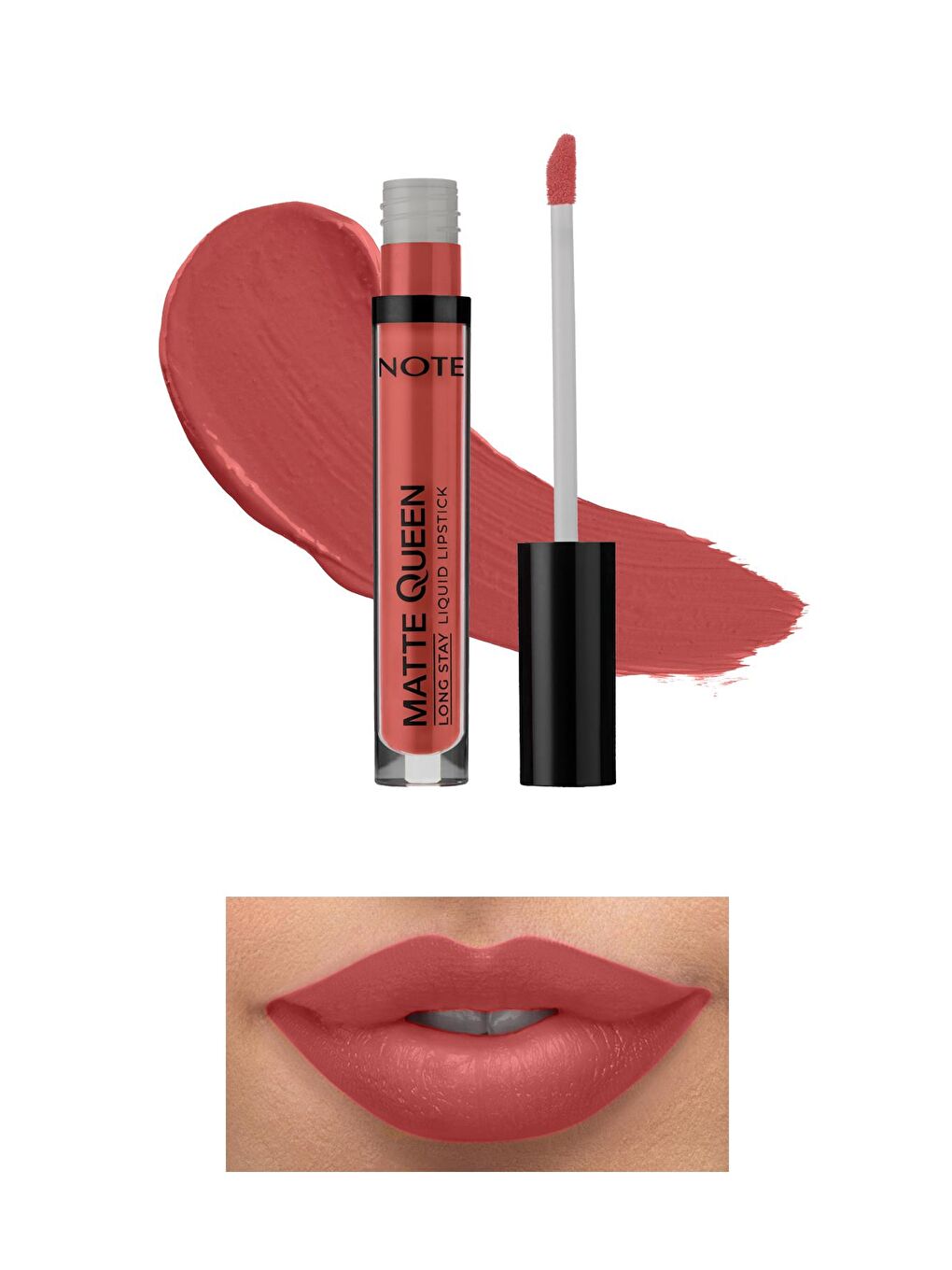 Note Cosmetique Pembe Matte Queen Lipstick Kalıcı Likit Ruj 09 Castle Brick - Pembe - 1