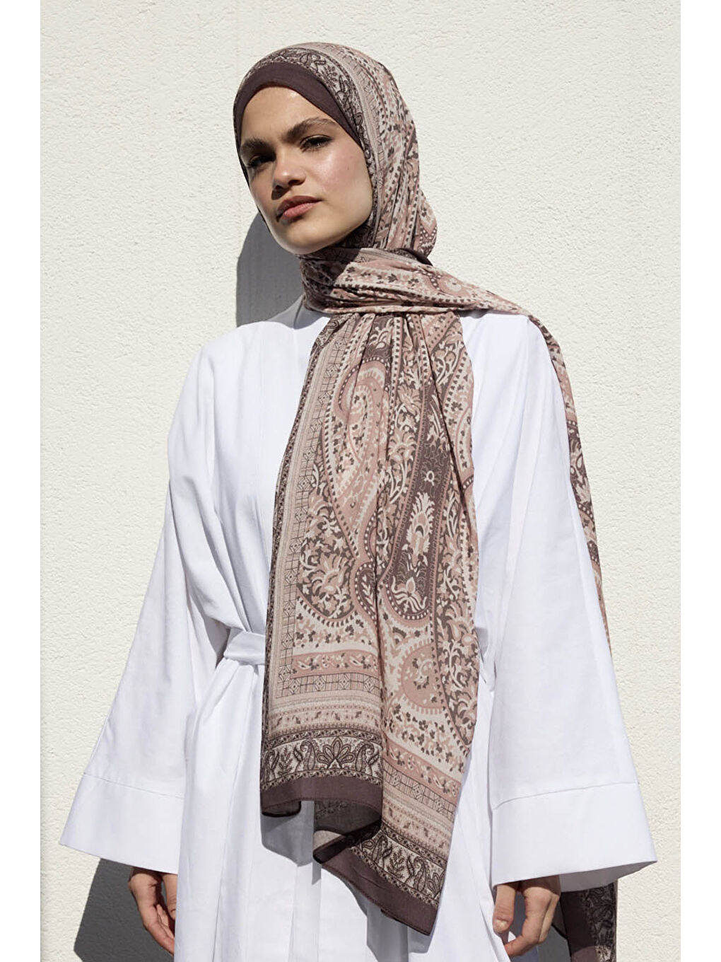 Kahverengi Deluxe Summer Şal Eva Soft Kahve-2