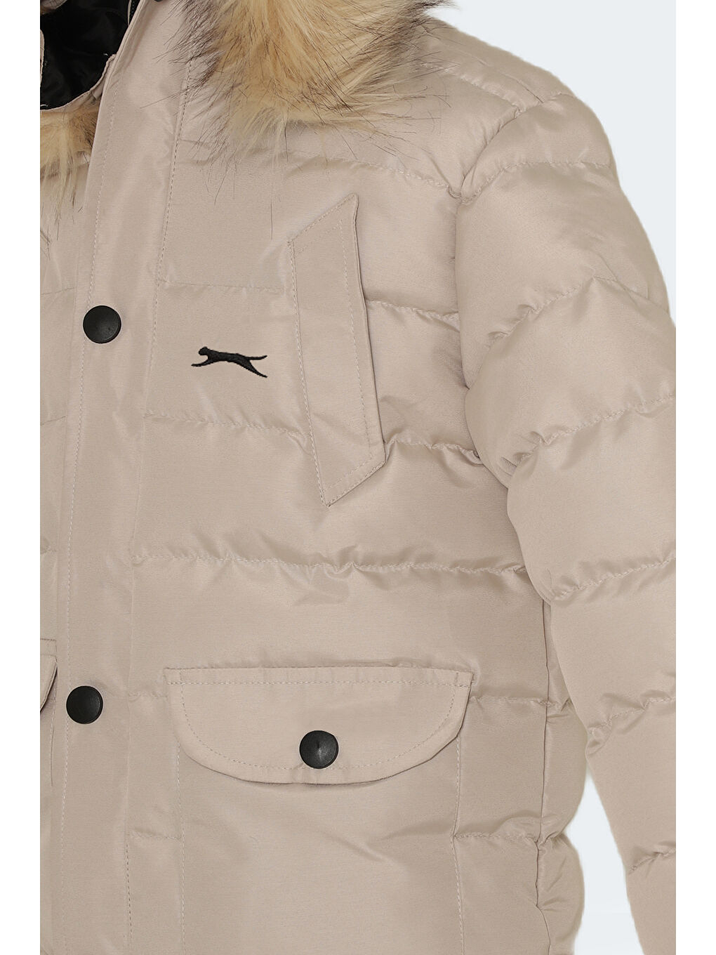 NAPOLI Unisex Çocuk Mont Taş Gri-3