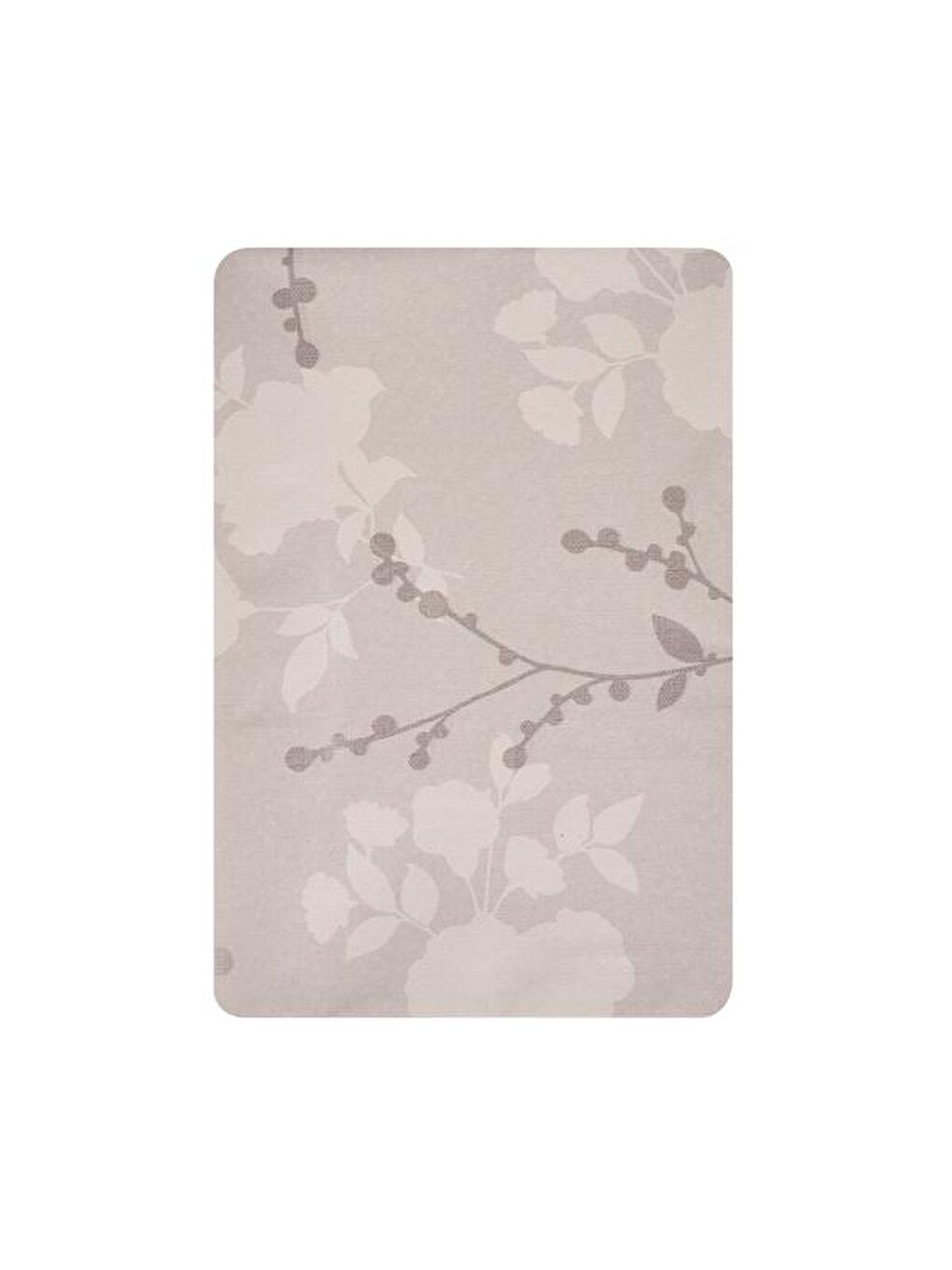 Soft Dertsiz Yaprak Desenli Pvc Masa Örtüsü - Gri - 140x200 cm