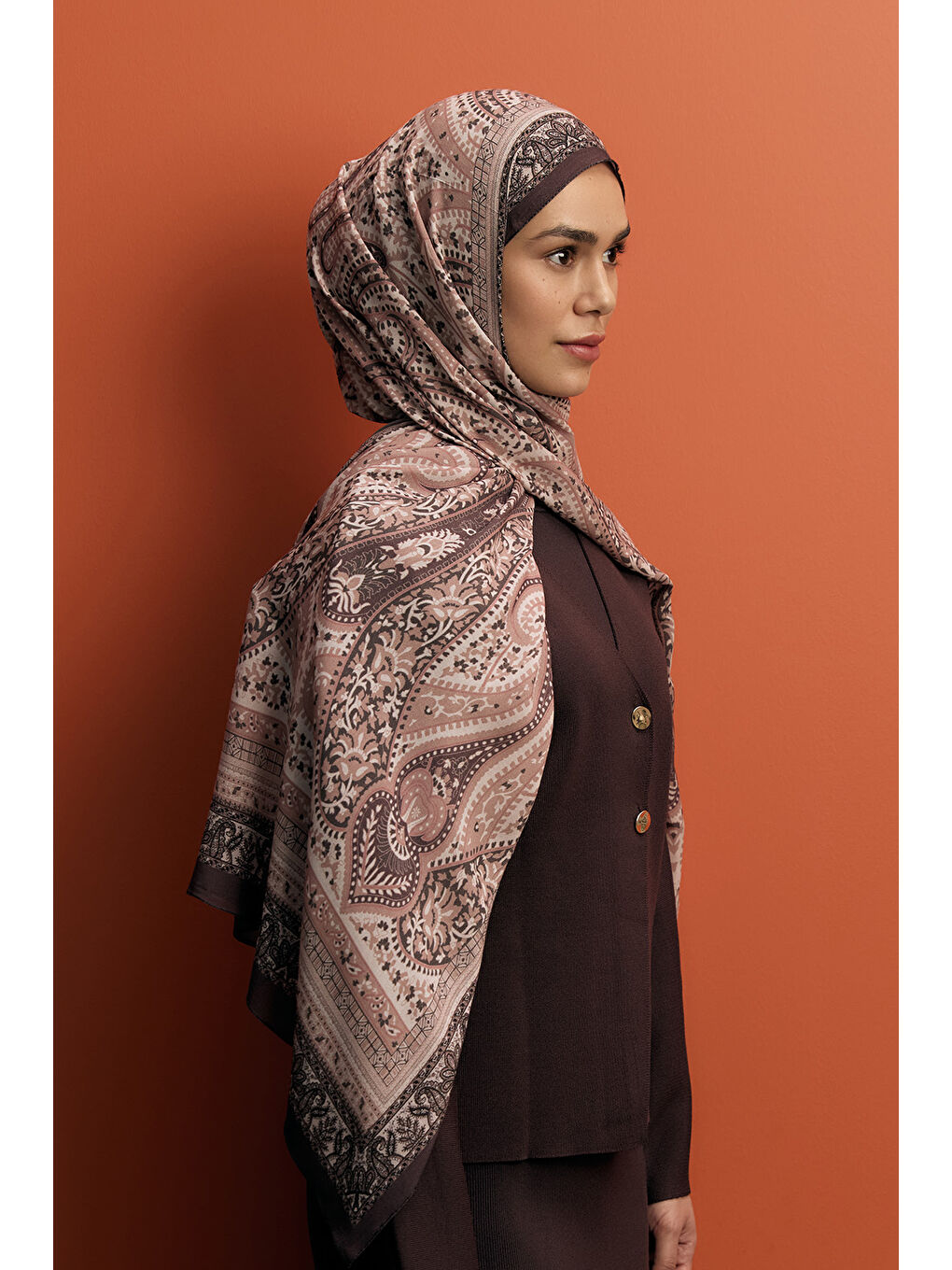 Kahverengi Deluxe Summer Şal Eva Soft Kahve-4