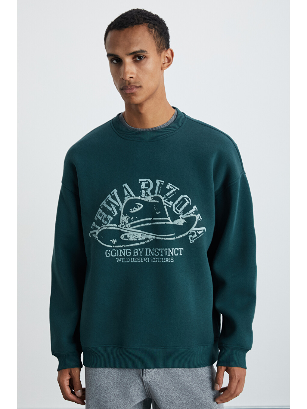 Hat Erkek Yumuşacık Yeşil Sweatshirt-1
