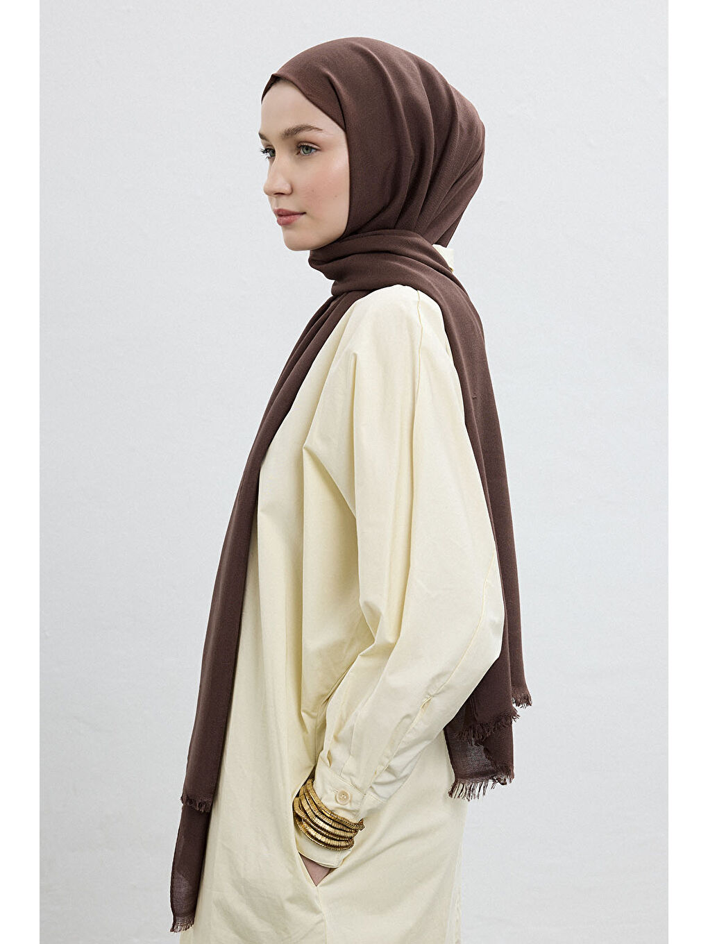 Kahverengi Modal Şal Kahve-3