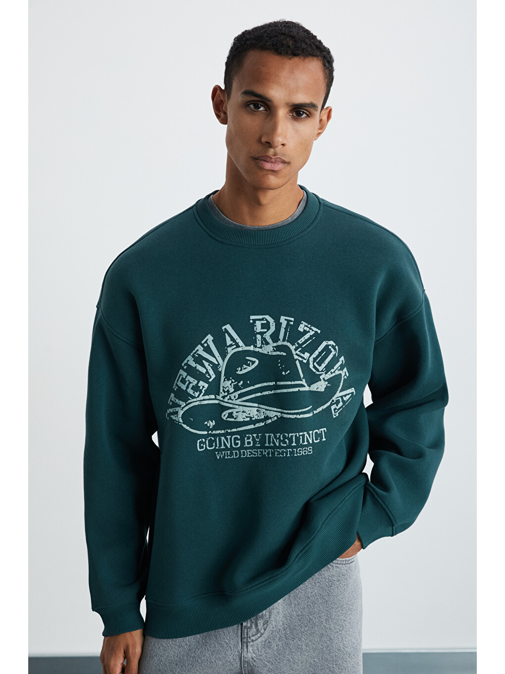 Hat Erkek Yumuşacık Yeşil Sweatshirt-2