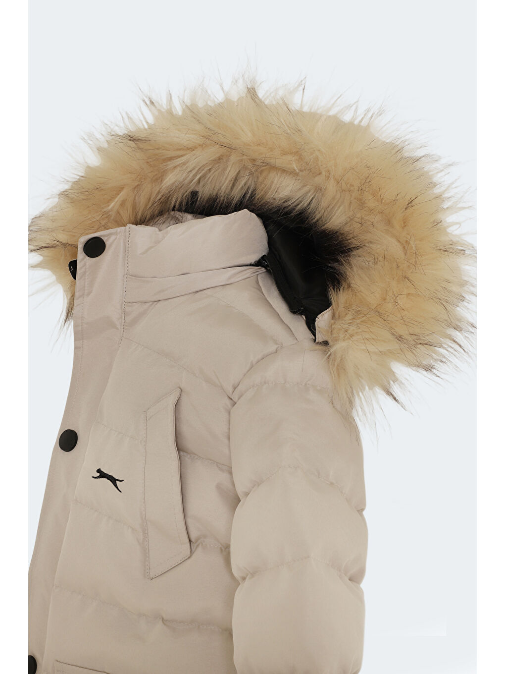 NAPOLI Unisex Çocuk Mont Taş Gri-4