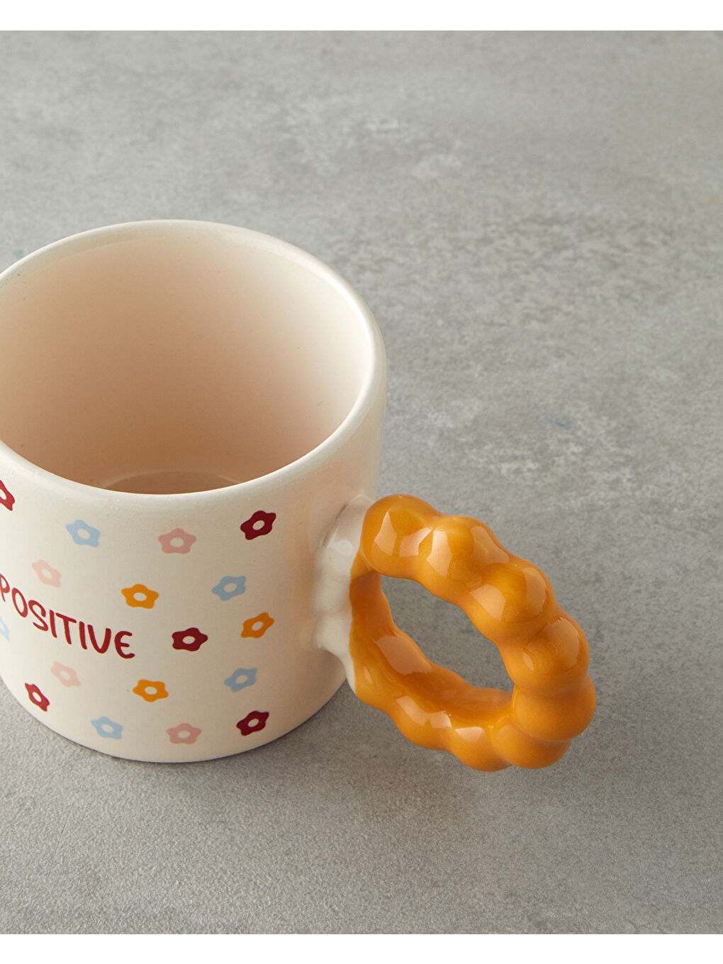 Beyaz Positive Seramik Kupa 260 ml Renkli-2