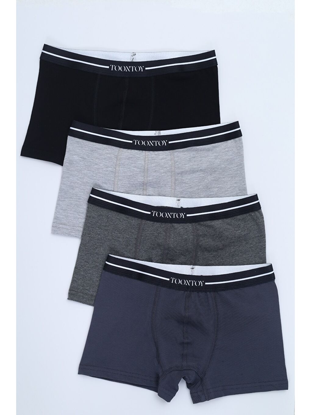 Ekru Erkek Çocuk Yazı Baskılı 4lü Paket Boxer