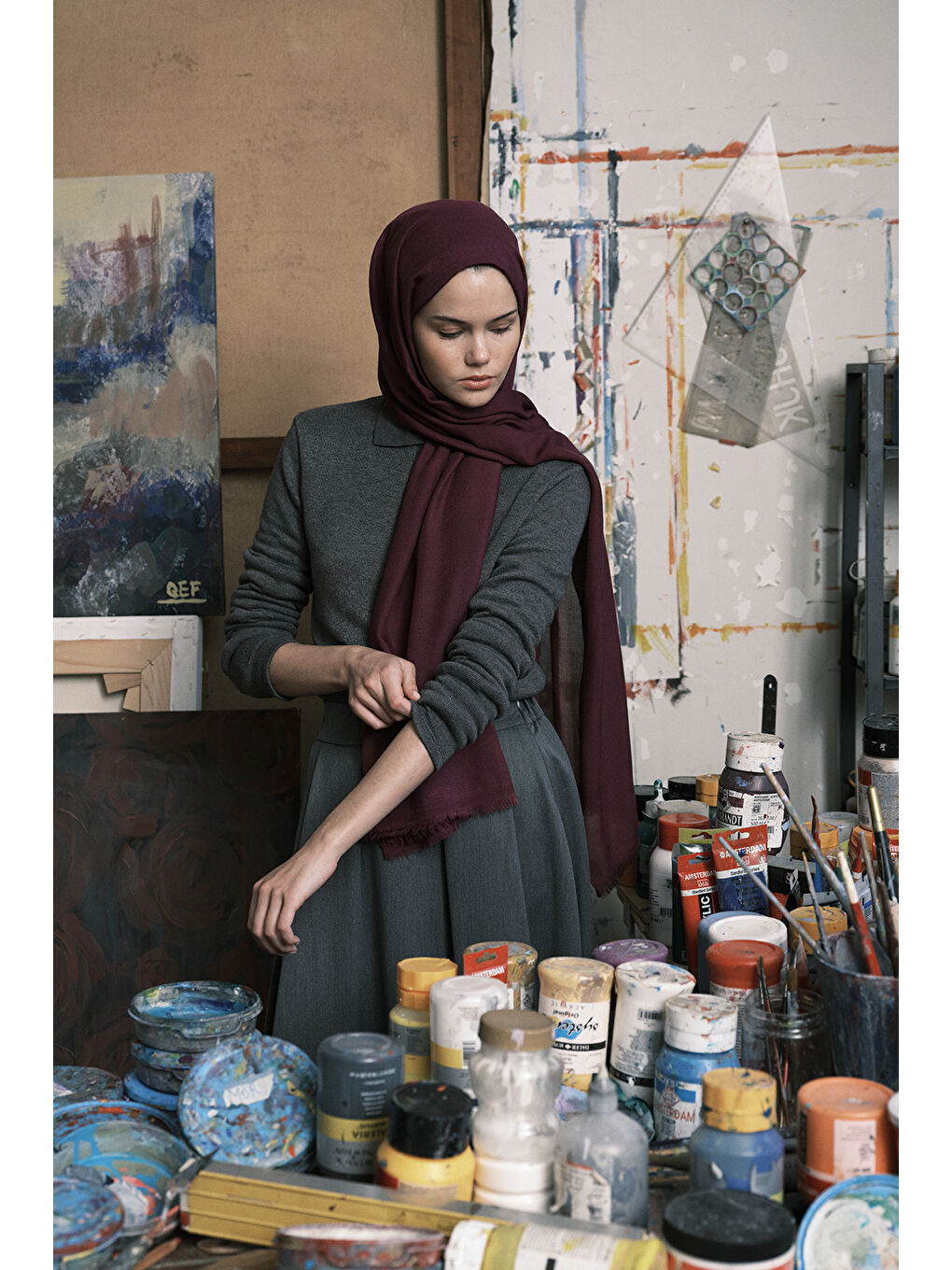 Modal Şal Mürdüm-5