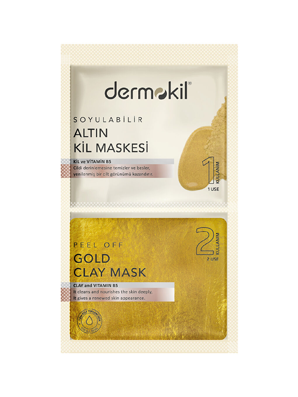 DERMOKIL Karışık DERMOKİL Soyulabilir Altın Maske 2* 7.5 ml