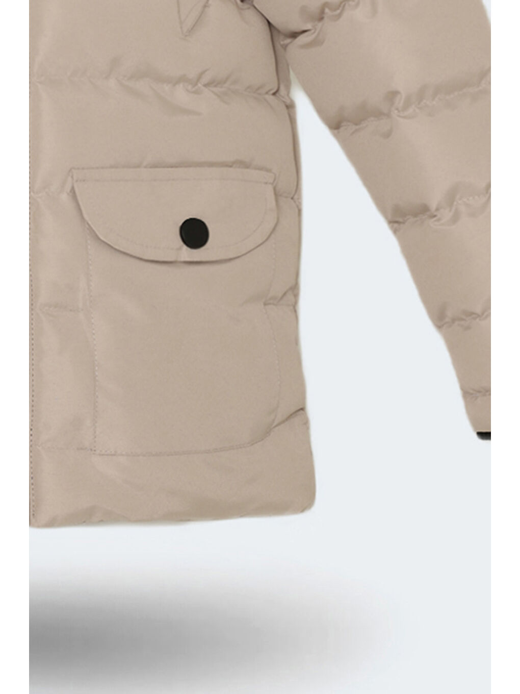 NAPOLI Unisex Çocuk Mont Taş Gri-6