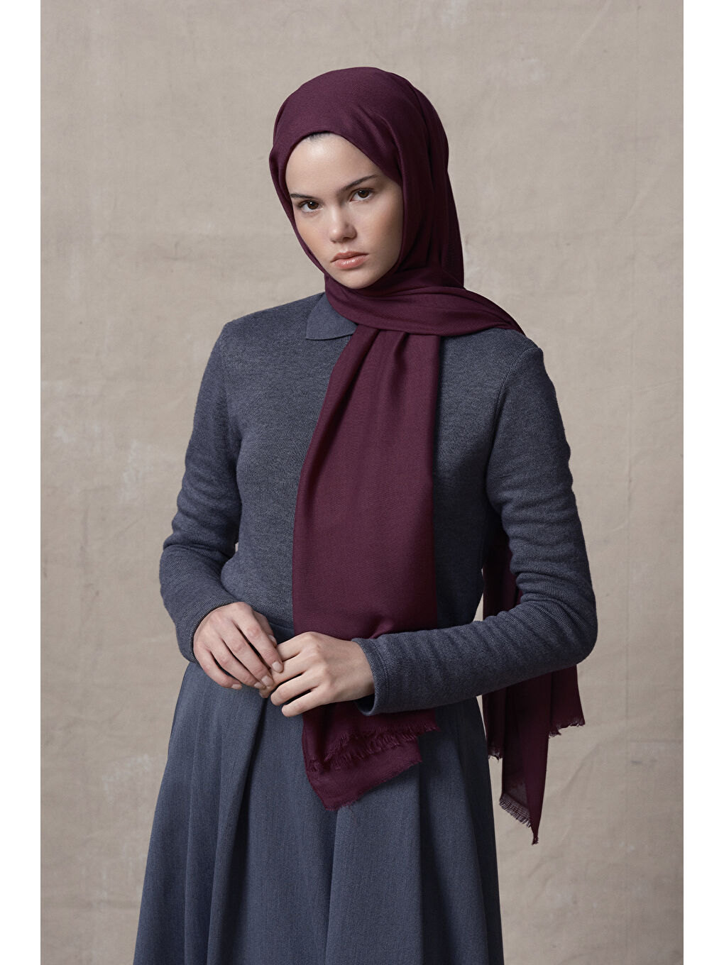 Modal Şal Mürdüm-7