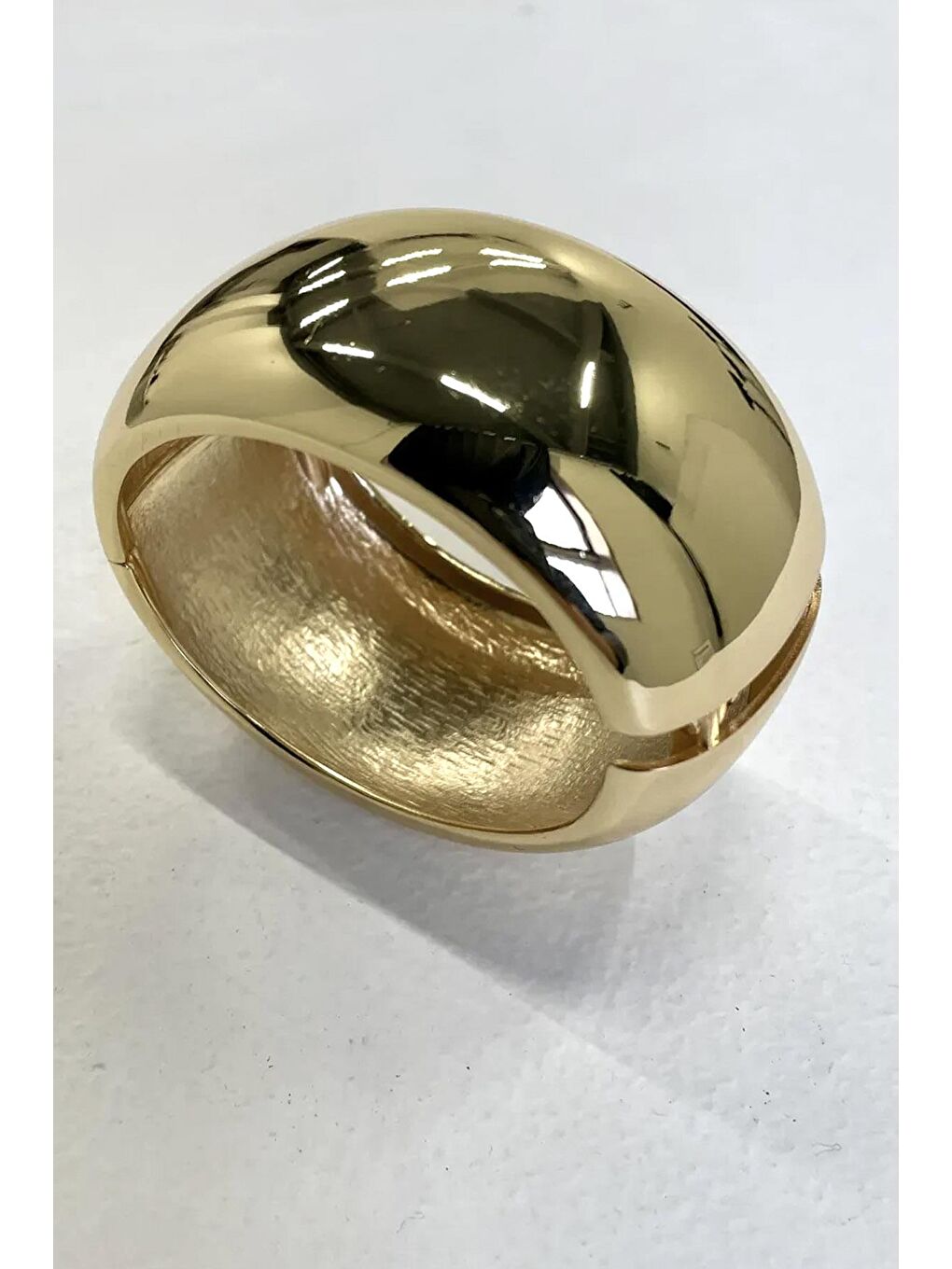 Sarı Altın Kaplama Kalın Cuff Kelepçe Bilezik-6