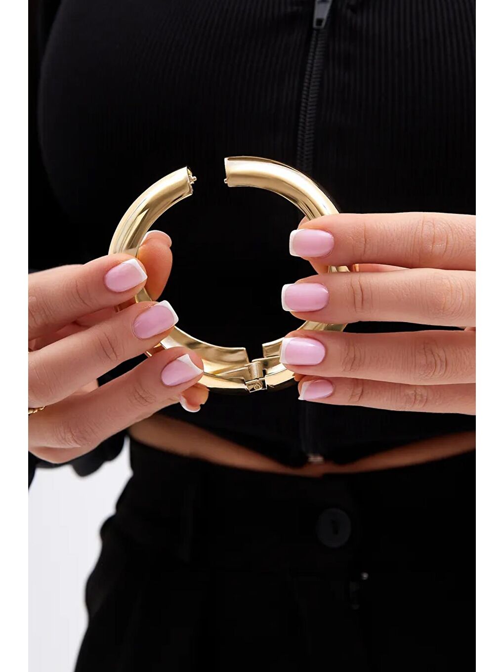 Sarı Altın Kaplama Kalın Cuff Kelepçe Bilezik-8