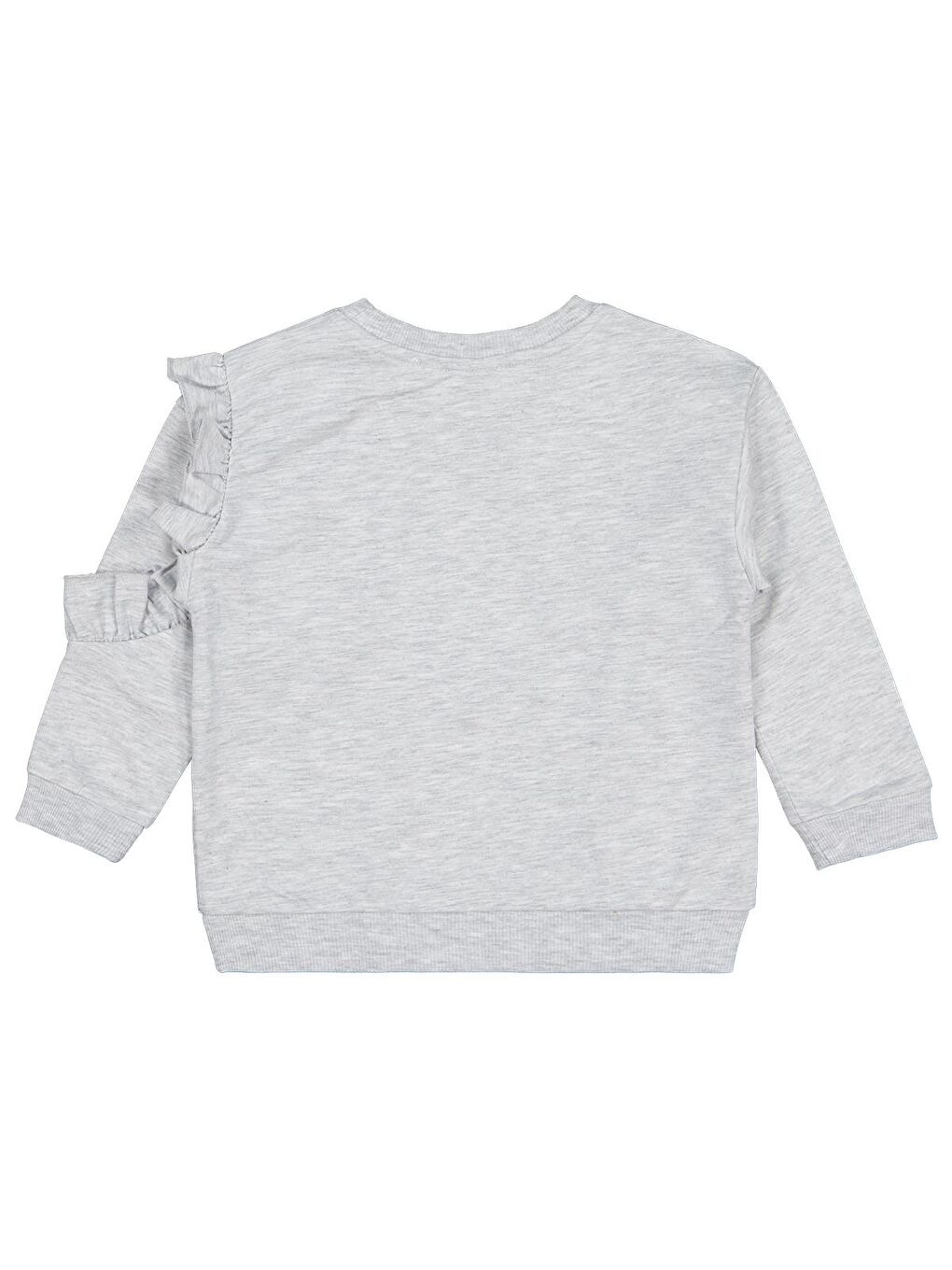 Girls Fırfırlı 2-5 Yaş Sweatshirt - Gri 3-4 Yaş-1