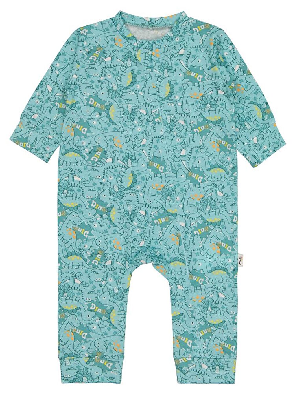 Yeşil Baby Dinozor Baskılı 3-18 Ay Tulum-1