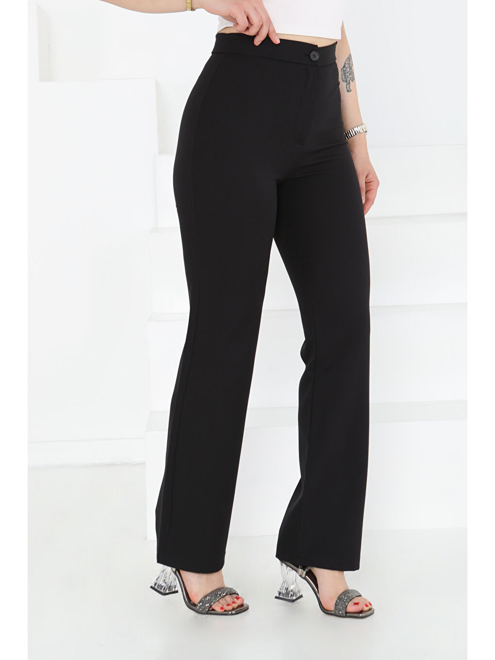 Kumaş Pantolon Siyah - 27246-1