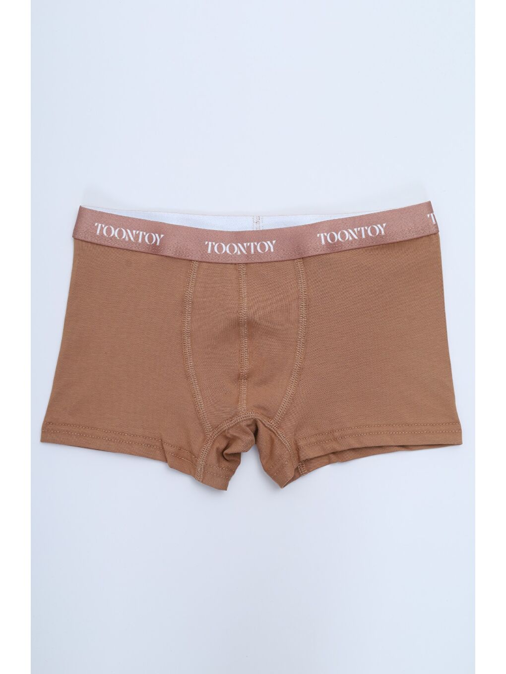 Ekru Erkek Çocuk Kemer Yazı Baskılı 4lü Paket Boxer-1