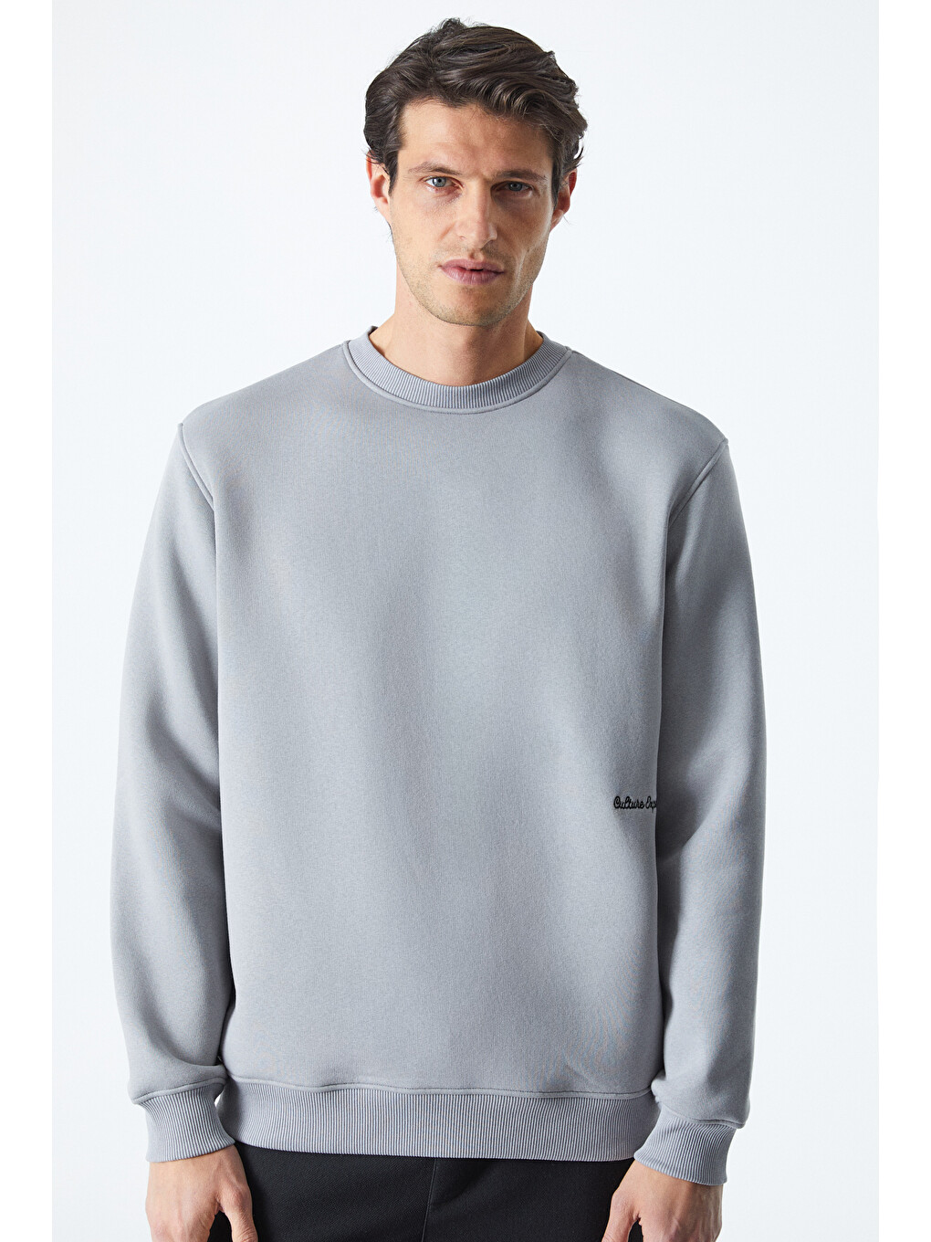 Dane Erkek Organik Kumaşlı Yumuşacık Gri Sweatshirt