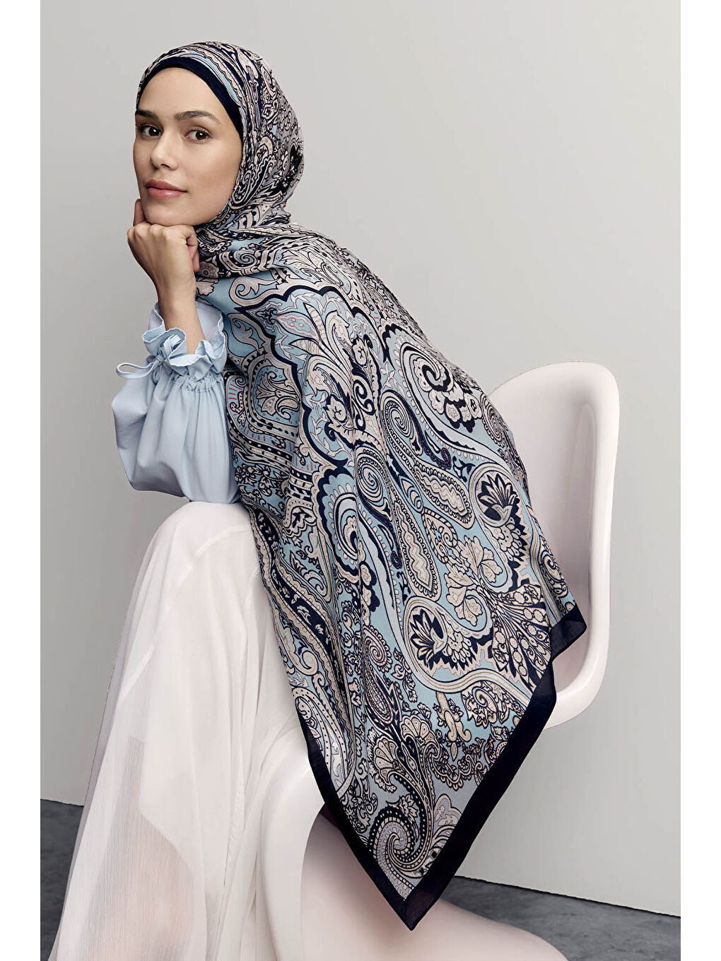 Deluxe Summer Şal Jade İndigo