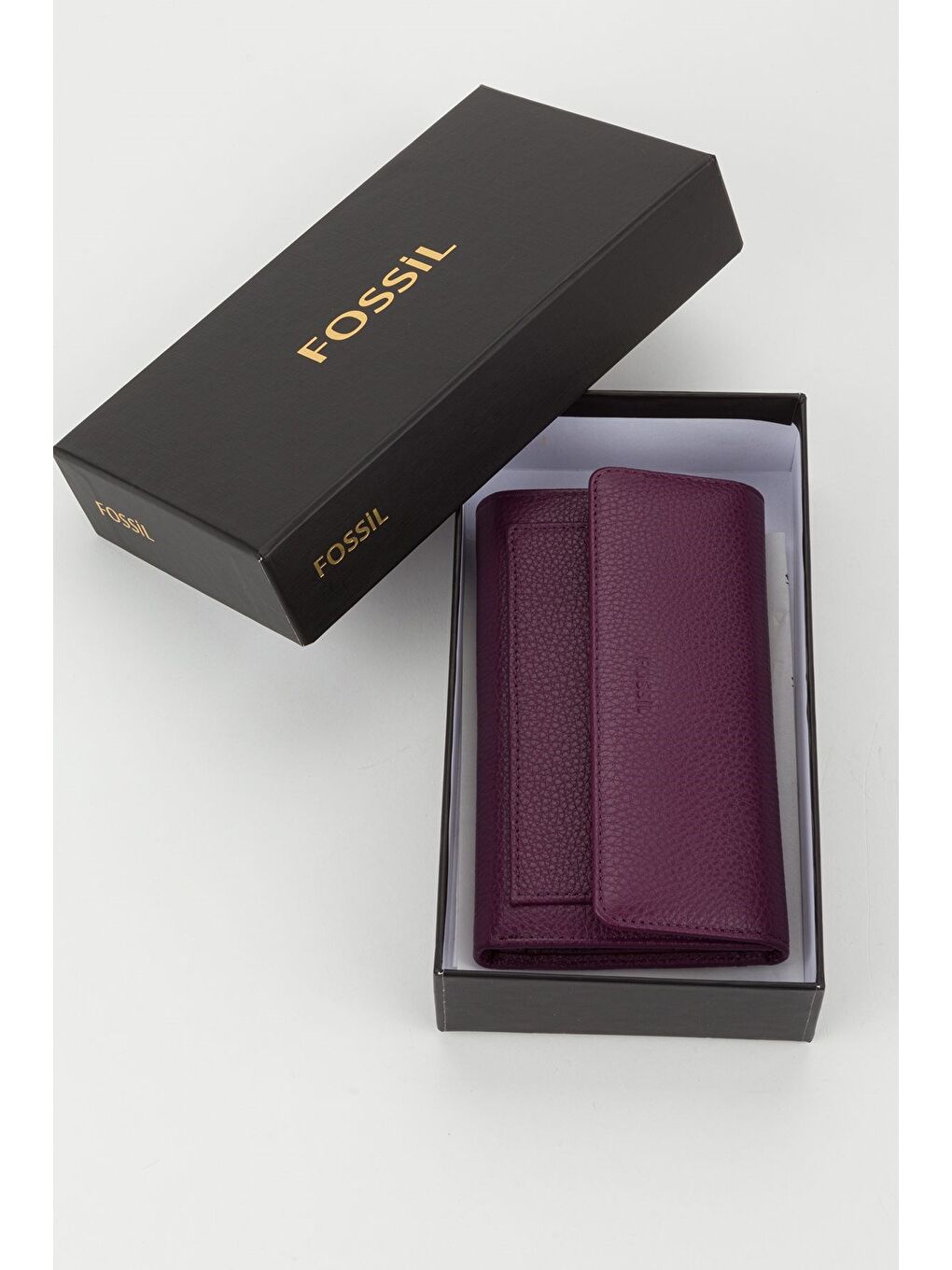 Mürdüm Kutulu Hakiki Deri Mavi Orta Boy Çok Gözlü Kadın El Portföyü Kartlık Cüzdan-5