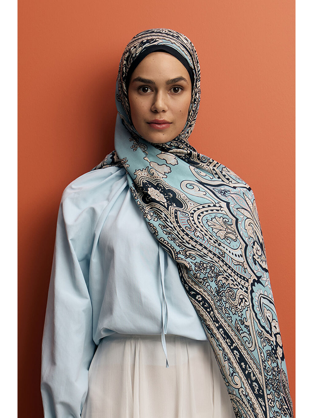 Deluxe Summer Şal Jade İndigo-3